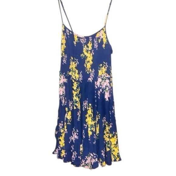 ✨Lulu’s Fairytale Bliss Navy Blue Floral Print Skater Sz Large Dress✨ - Picture 5 of 6